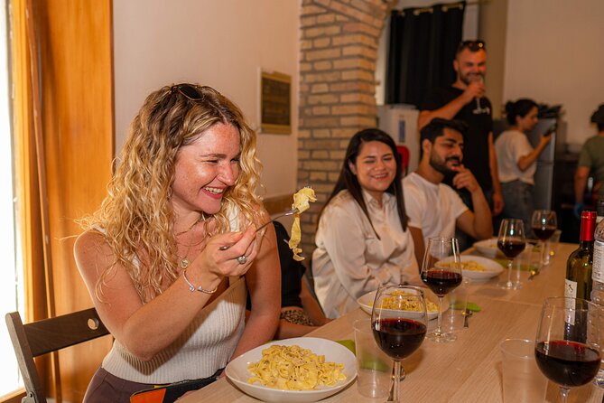 2-in-1 Pasta and Tiramisu Cooking Masterclass in Rome - Sitting down to eat what you made