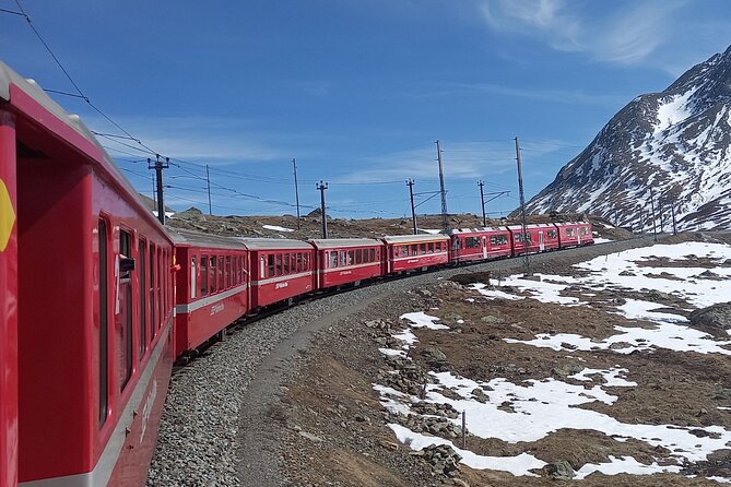 Bernina Red Train, Swiss Alps & St Moritz From Milan - Boarding the Bernina Red Train