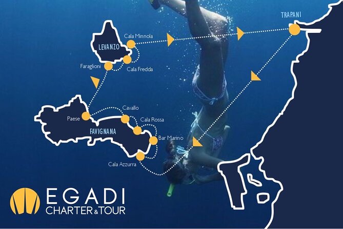 Boat tour to Egadi Favignana and Levanzo islands from Trapani - Bue Marino shows Favignana’s quarried cliffs