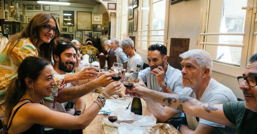 Bologna: Walking Food Tour with a Local Guide - A glass at Osteria del Sole
