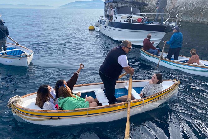 Capri Boat Tour with Optional Blue Grotto Visit from Sorrento - Marina Piccola and the swimming stop