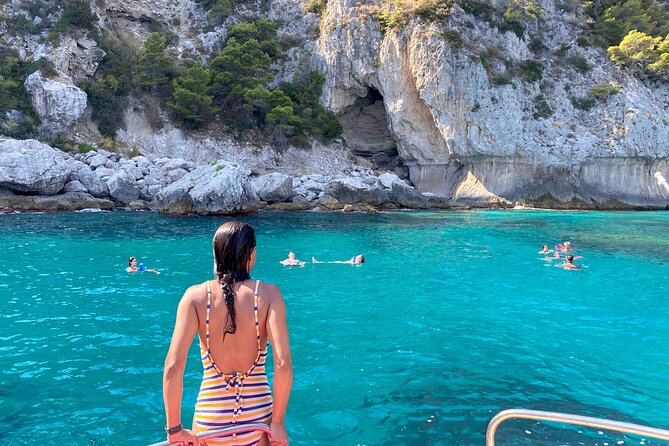 Capri Boat Tour with Optional Blue Grotto Visit from Sorrento - The Faraglioni photo stop