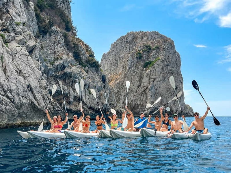Capri: Caves and Beaches Kayaking Tour with GoPro Photos - Along the coast from Via Krupp to the first caves
