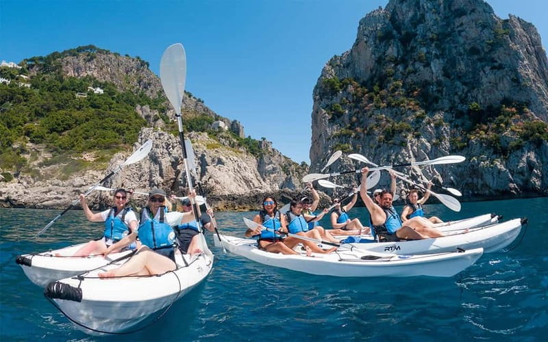 Capri: Caves and Beaches Kayaking Tour with GoPro Photos - Swimming in Capri’s clear water