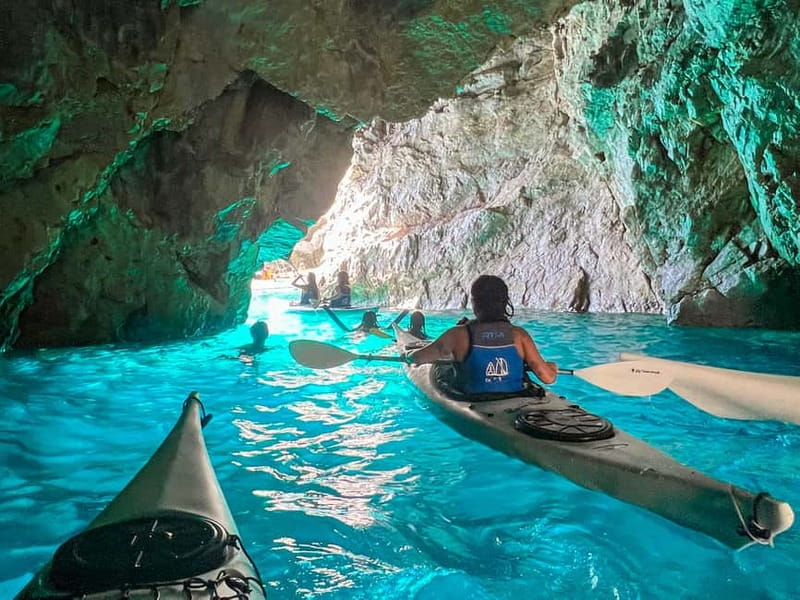 Capri: Caves and Beaches Kayaking Tour with GoPro Photos - A calm start with equipment and safety instructions