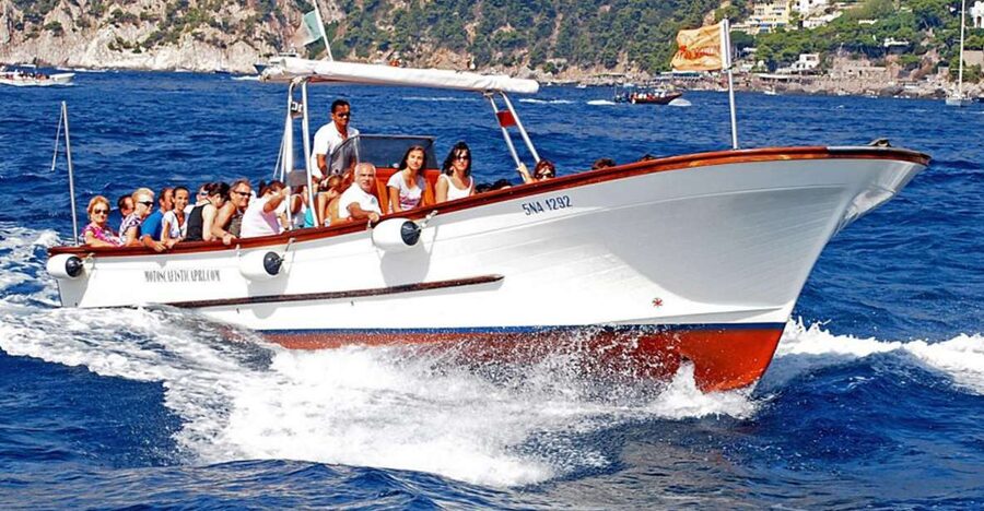Capri: Island Boat Tour with Blue Grotto Stop - The Faraglioni Rocks and Marina Piccola