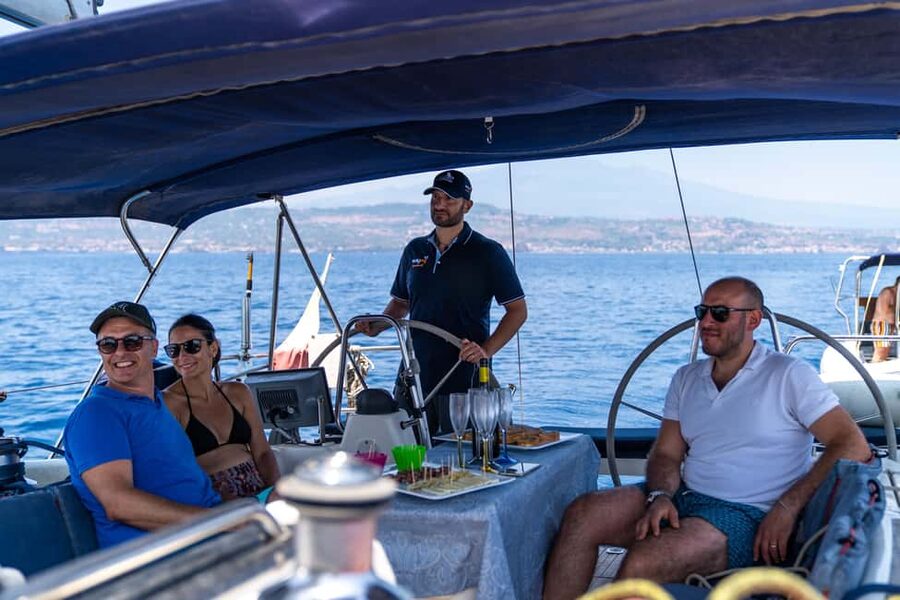 Catania: Cyclops Coast Cruise with Appetizer & Snorkeling - Leaving Club Nautico Catania