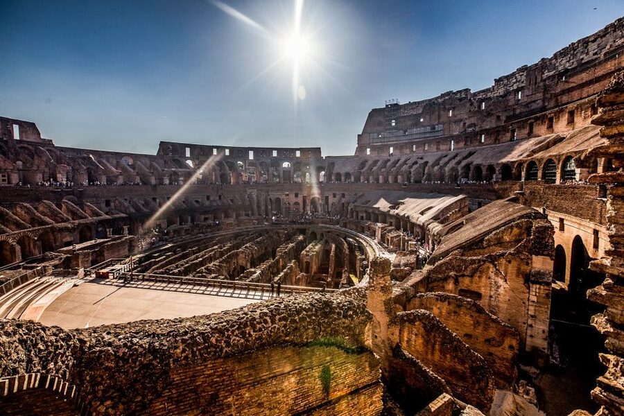 Colosseum: Underground and Ancient Rome Tour - Entering the Colosseum arena floor