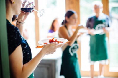 Cooking Class and Lunch at a Tuscan Farmhouse with Local Market Tour from Florence