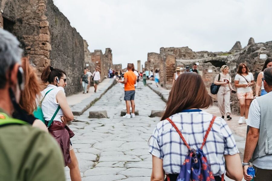 From Naples or Sorrento: Pompei Half-Day Tour - Baths, shops, taverns, and the Lupanar