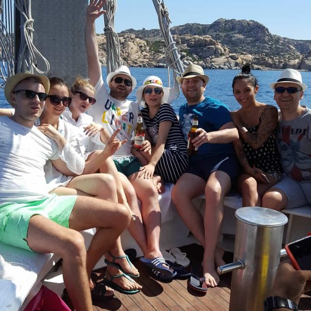 From Palau: La Maddalena Archipelago Boat Tour with Pasta - Santa Maria gives you the longest beach stop