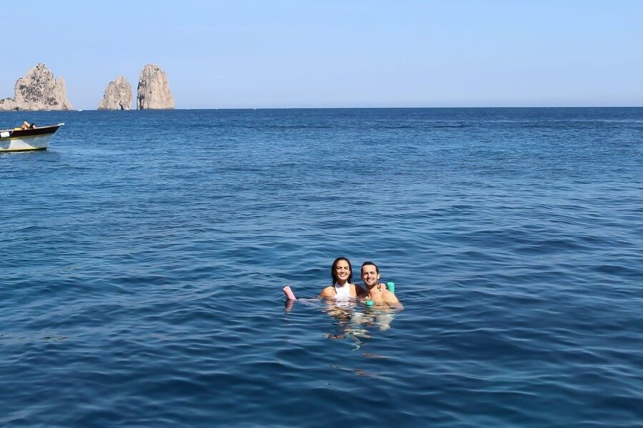 From Salerno: Day Trip to Amalfi Coast by Boat with Drinks - Swimming in the clear coastal coves