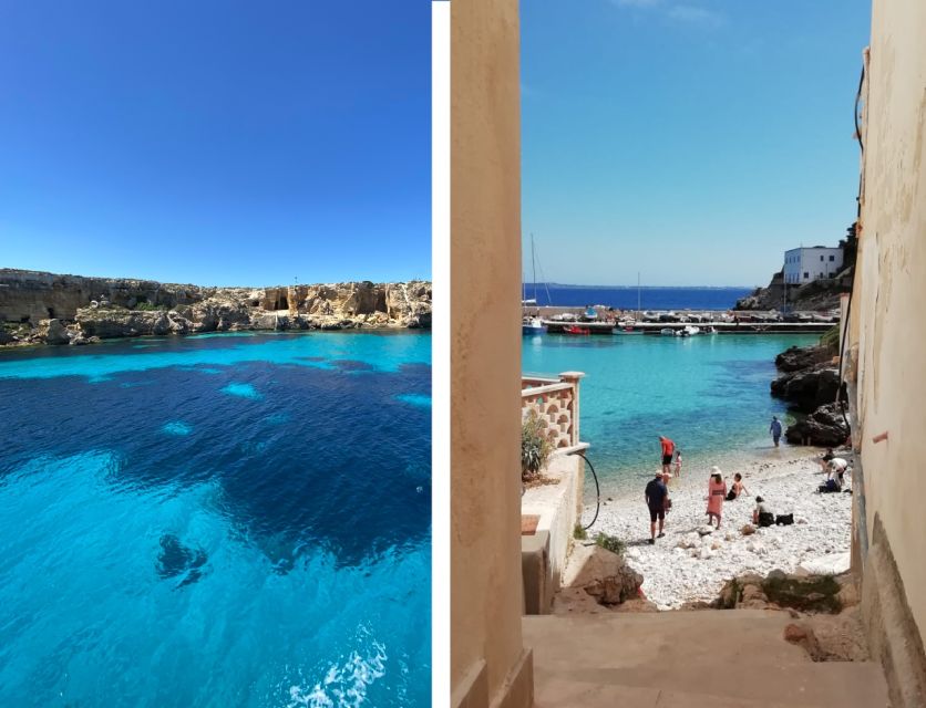 From Trapani: Favignana and Levanzo Mini Cruise with Lunch - Cala Fredda, Cala Minnola, and the Faraglione
