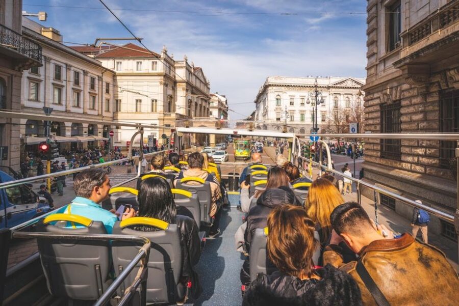 Milan: Gray Line Milan Open Tour Hop-On Hop-Off Bus Tour - Porta Nuova, Gae Aulenti, and modern Milan