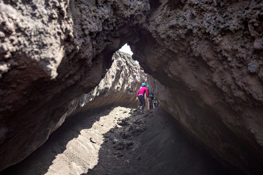 Mount Etna: Guided Volcano Summit Hiking Tour with Cable Car - Lava channels and the summit approach