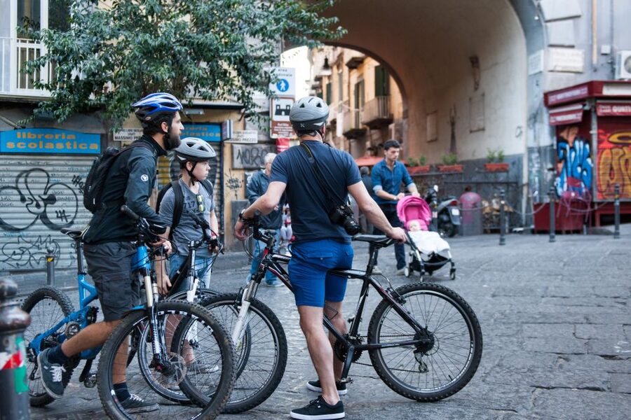 Naples: City Highlights Guided Bike Tour - Piazza del Plebiscito and the royal center
