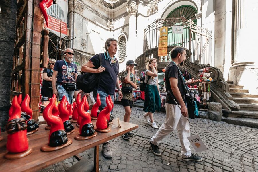 Naples: Downtown Tour with Veiled Christ & St Clare Tickets - Via dei Tribunali leads to Naples Cathedral