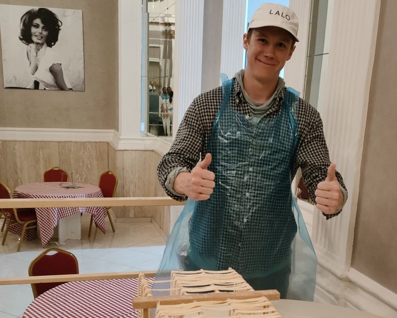 Naples: Pasta Making Class with Starter and Drink - Shaping ravioli and fettuccine