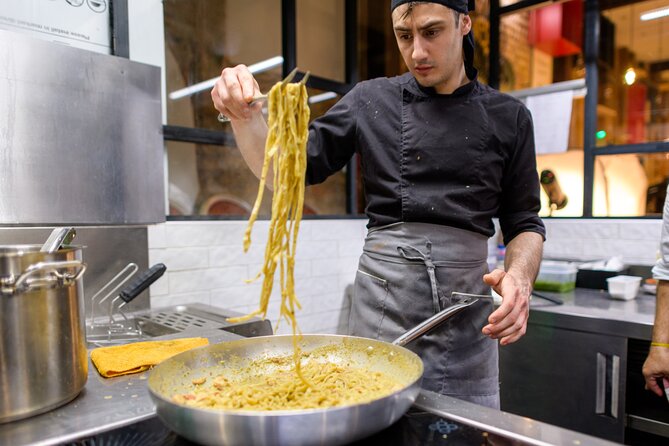 Pasta and Tiramisu Cooking Class with Wine in Venice - Making fettuccine and spinach ravioli