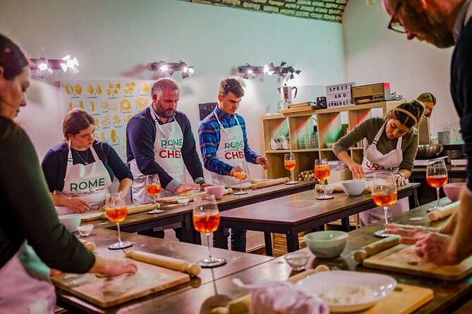 Pasta Cooking Class Near the Colosseum with 3 Spritz Cocktails - What the pasta and spritz class feels like