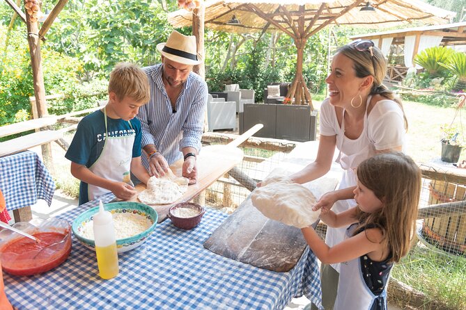Pizza School with Wine and Limoncello Tasting in a Local Farm - Making dough with Francesco and Lia