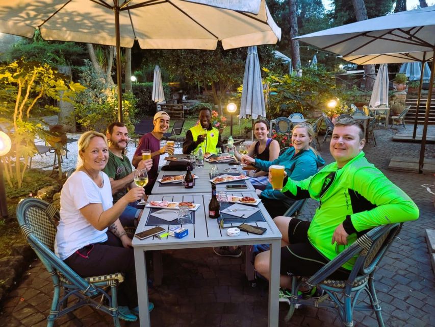 Rome: Appian Way & Catacomb Sunset E-bike Tour with Aperitif - Caffarella Park and the outdoor aperitif