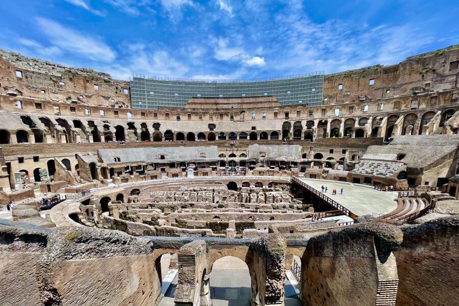 Rome: Colosseum Guided Tour with Entry Tickets - The first floor, models, and reconstructed arena