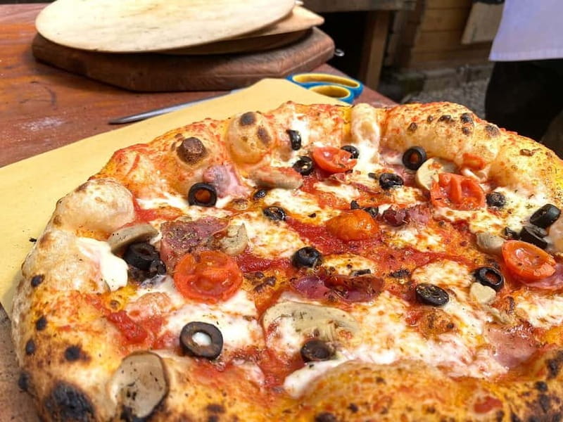 Rome: Combo Pizza and Pasta Cooking Class with Wine - Making pizza from dough to wood-fired oven