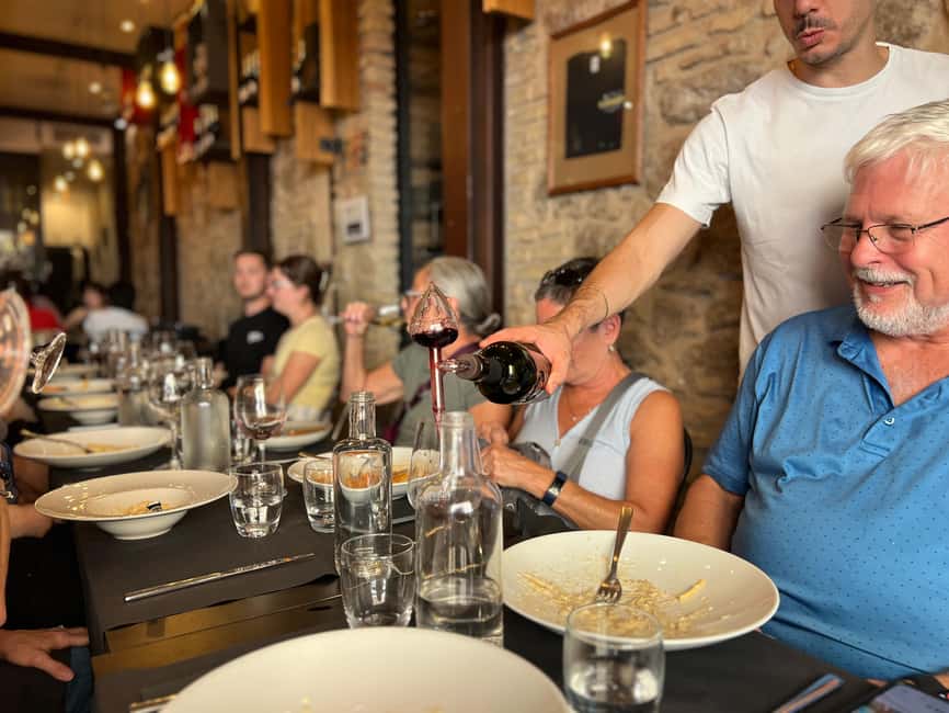 Rome: Food Tour with Unlimited Food and Barolo Wine - Practical details that make the evening easier