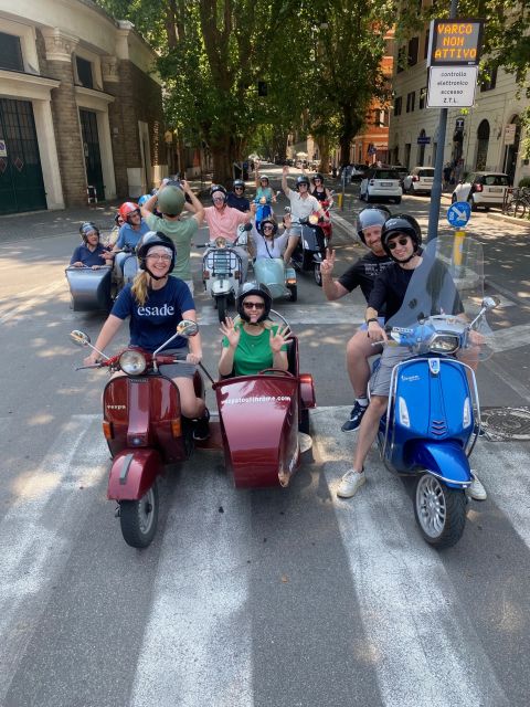 Rome: Highlights Vespa Sidecar Tour with Coffee and Gelato - The Colosseum and Baths of Caracalla