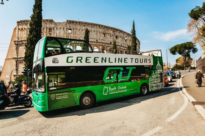 Rome:Hop-On Hop-Off Panoramic Open Bus Ticket 3 Circuits x 1 - Green Route: Rome’s essential monuments