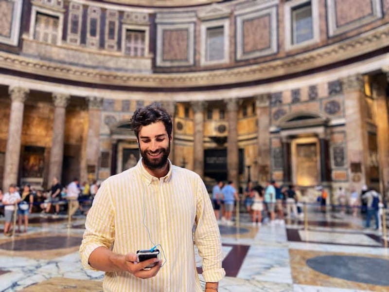 Rome: Pantheon Priority Entry Ticket & Audio Guide App - The dome, Oculus, and pavement audio stops
