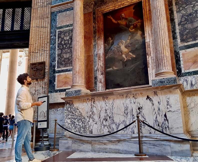 Rome: Pantheon Priority Entry Ticket & Audio Guide App - What your visit looks like at Piazza della Rotonda