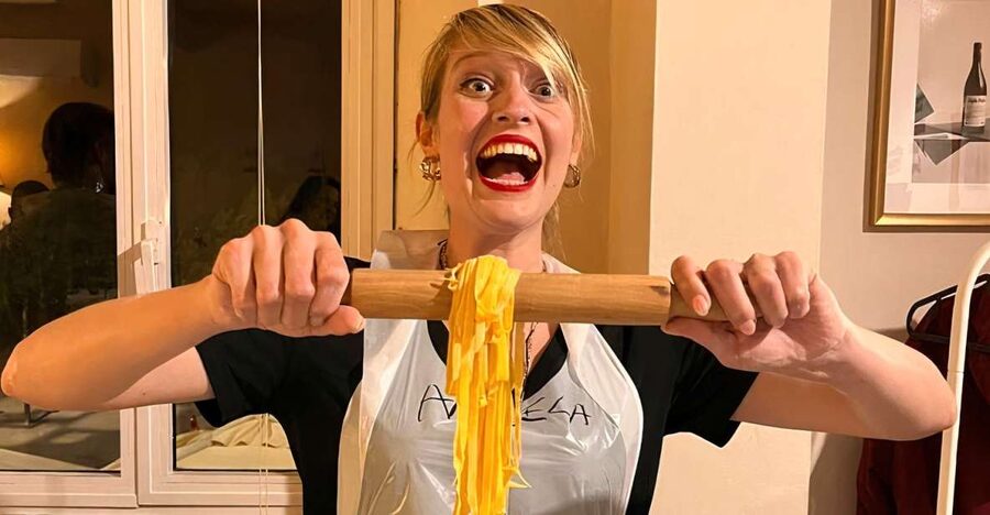 Rome: Pasta Making Class with Wine, Limoncello, and Dessert - Eating what you shaped yourself