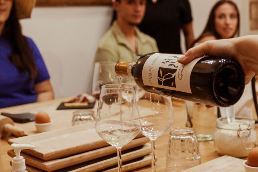 Rome: Pasta Making with Wine Tasting and Dinner in Frascati - Two wines, local snacks, and the family cellar