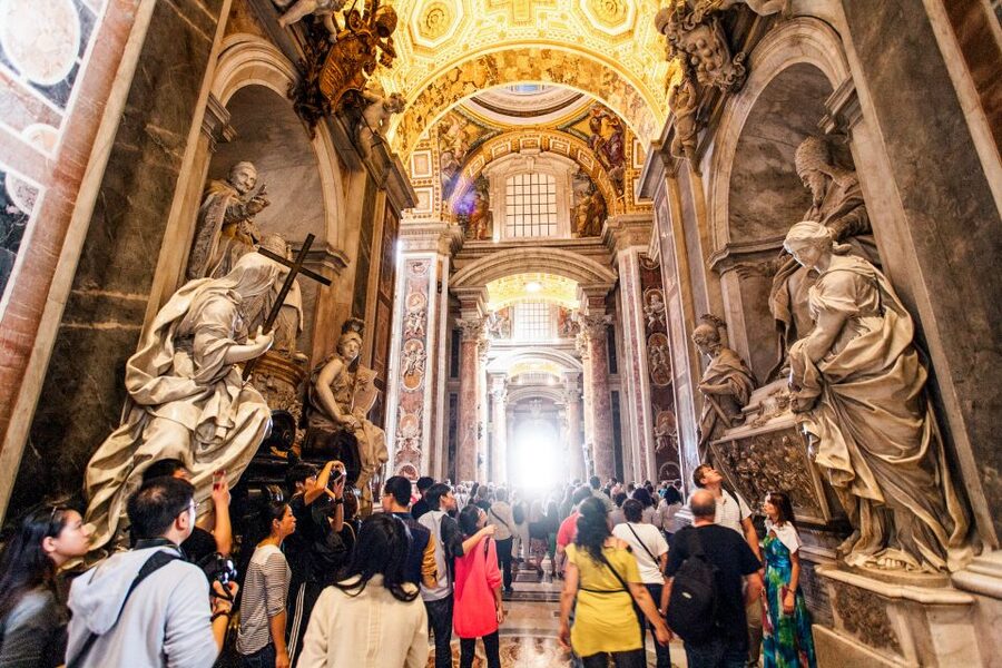 Rome: St. Peter's Basilica & Dome Entry Ticket & Audio Tour - Reaching the top for the Rome panorama