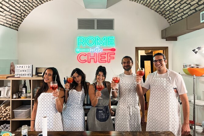 Rome Tipsy Cooking Class: Make Pasta and Mix 3 Spritz Cocktails - Carbonara or cacio e pepe