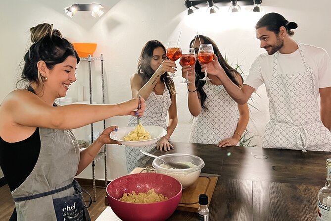 Rome Tipsy Cooking Class: Make Pasta and Mix 3 Spritz Cocktails - A Hugo Spritz while the pasta cooks