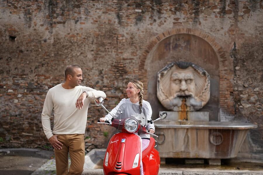 Rome Vespa Tour with Professional Photoshoot - The Colosseum photo stop