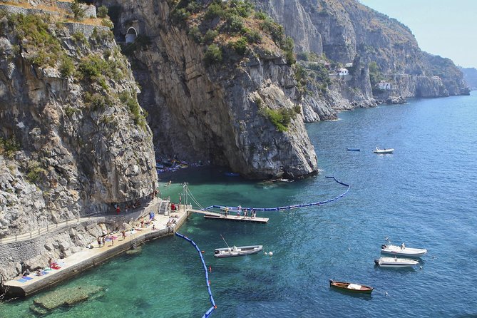 Small-Group Amalfi Coast Day Cruise from Positano - Positano port and the first run east