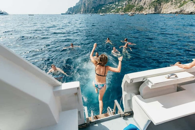 Sorrento: Coast and Capri Boat Trip with Limoncello Tasting - The crossing across the Gulf of Naples