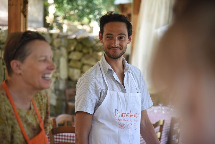 Sorrento: Pizza Lesson, Wine, and Limoncello at a Local Farm - A welcome drink and time on the lawn