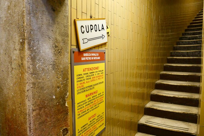 Tour of St Peter's Basilica with Dome Climb and Grottoes - Climbing the cupola, from mosaics to the top balcony