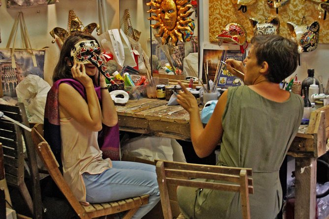 Venetian Carnival Mask Making Class in Venice, Italy - The artisan’s finishing touch