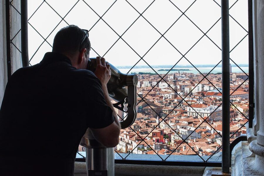 Venice: Bell Tower & St Mark's Square History Gallery Ticket - Collecting your ticket near Riva degli Schiavoni