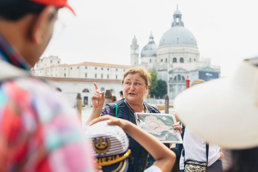 Venice: Grand Canal Gondola Ride with App Commentary - St. Mark’s Basin and San Giorgio Island