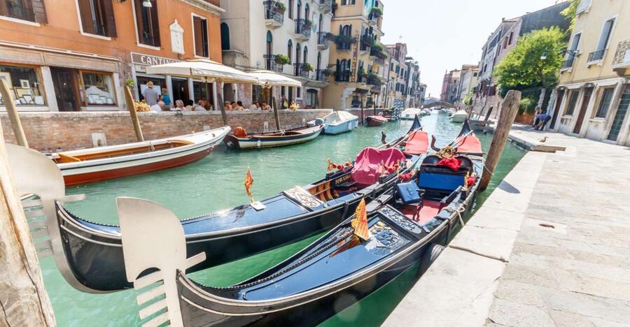 Venice: Traditional Shared Gondola Ride - Seeing San Marco from a low wooden boat
