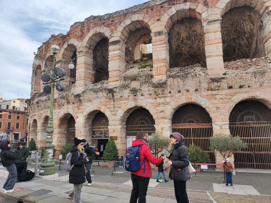Verona: Small Group Guided Walking Tour with Arena Tickets - Inside the Roman Arena with pre-reserved tickets