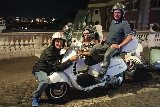 Vespa Sidecar Tour By Night with Pickup - Baths of Caracalla show Rome beyond the headline sights
