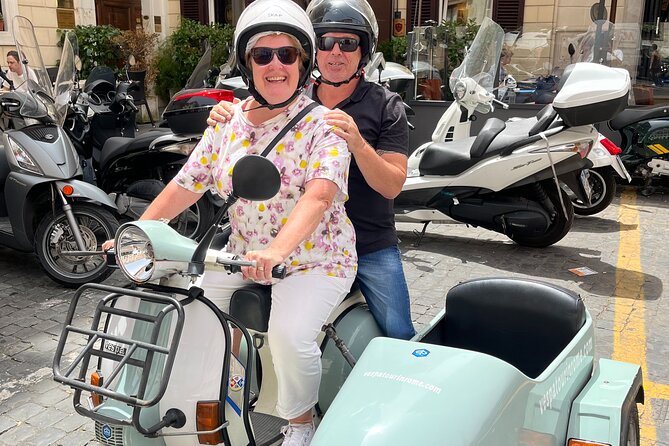 Vespa Sidecar Tour By Night with Pickup - The Colosseum comes with a viewpoint, not admission